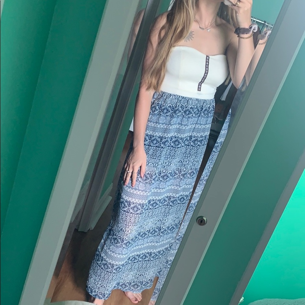strapless sundress